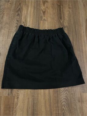J. Crew Black Linen Elastic-Waist Mini Skirt sizes 10 and 12